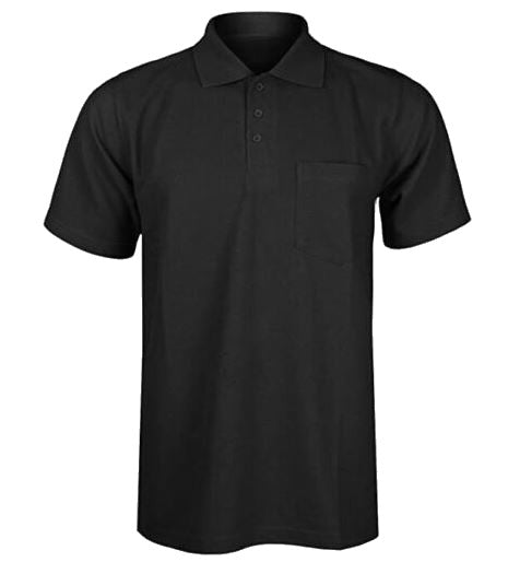 Mc Ivor Black Polo With Pocket Black
