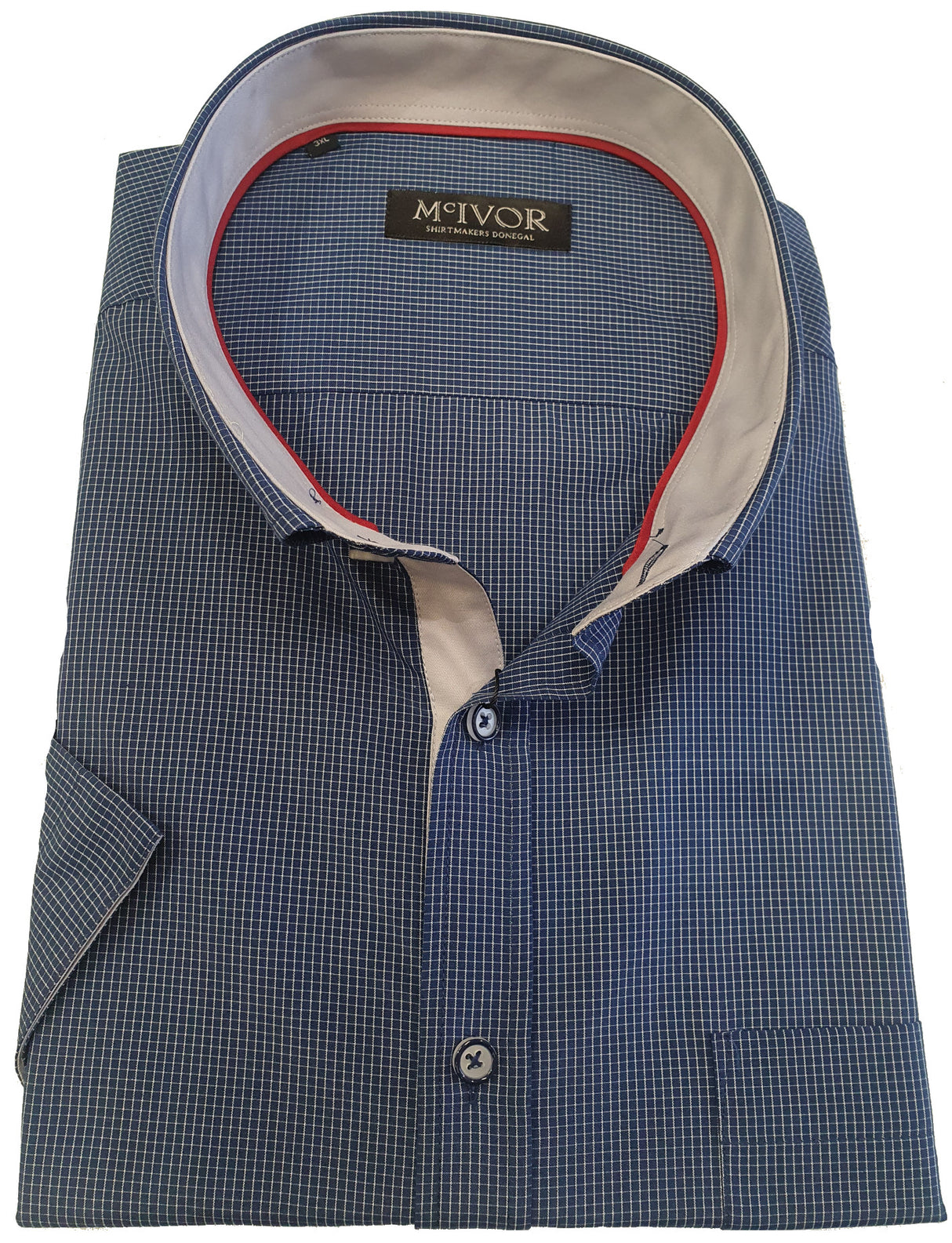 Mc Ivor Daithi Navy Check Shirt Navy