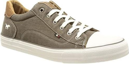 Mustang Cap Toe Grey Canvas Shoes Grey