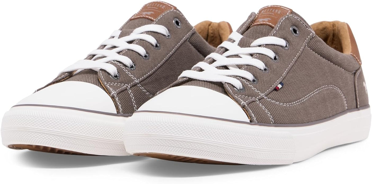 Mustang Cap Toe Grey Canvas Shoes Grey