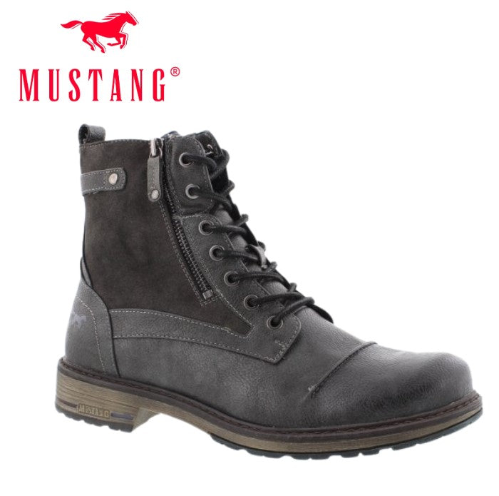 Mustang Side Zip Graphite Boots Grey