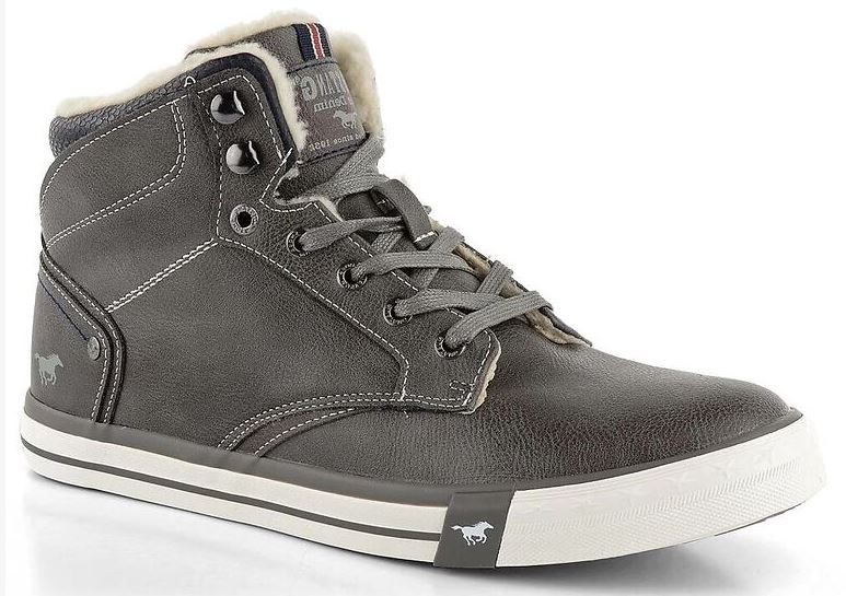 Mustang Fur Lined Grey Zip Boot Grey