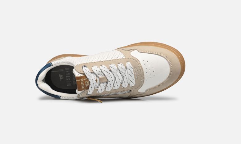Mustang Side Zip Sarenza Beige Shoe Beige