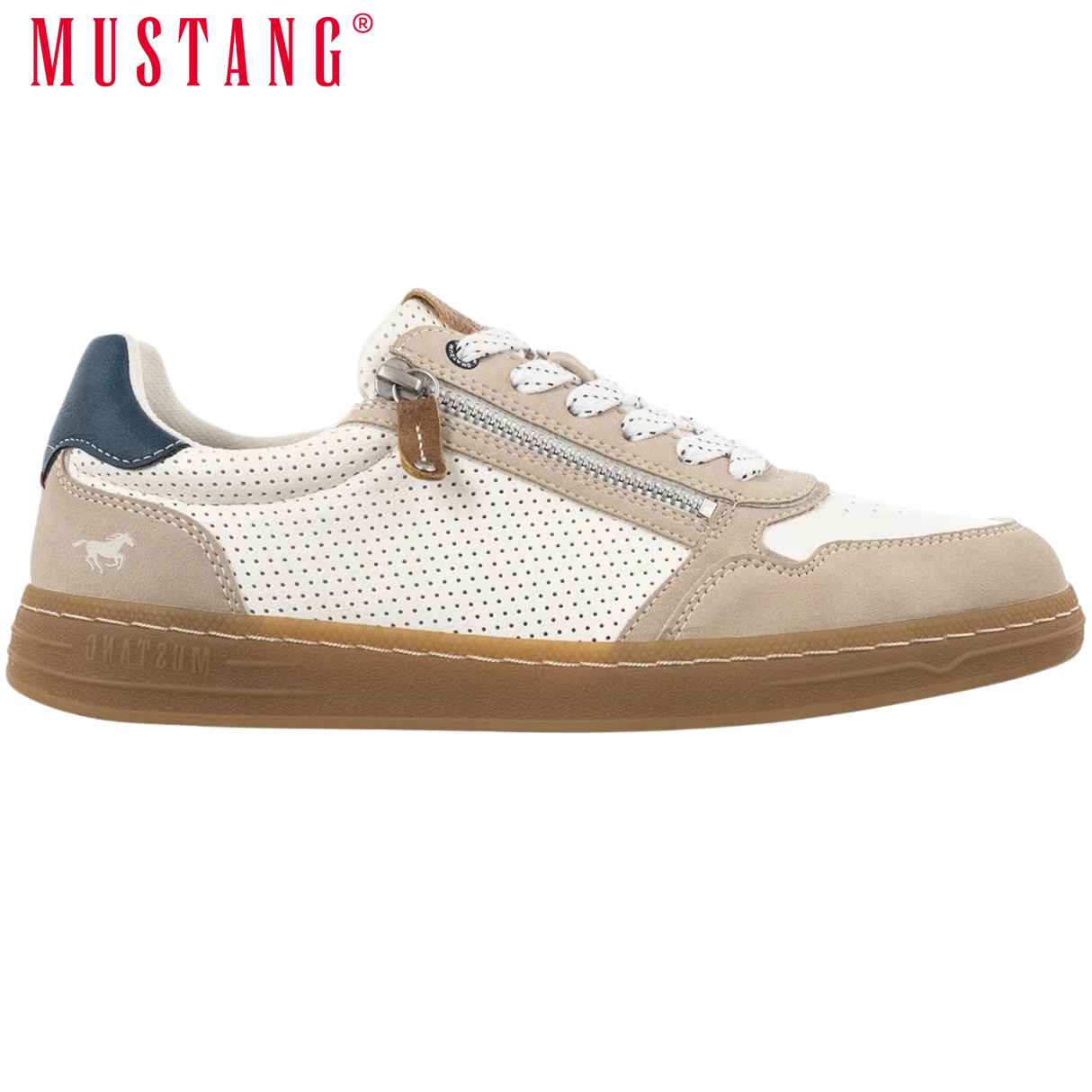 Mustang Side Zip Sarenza Beige Shoe Beige