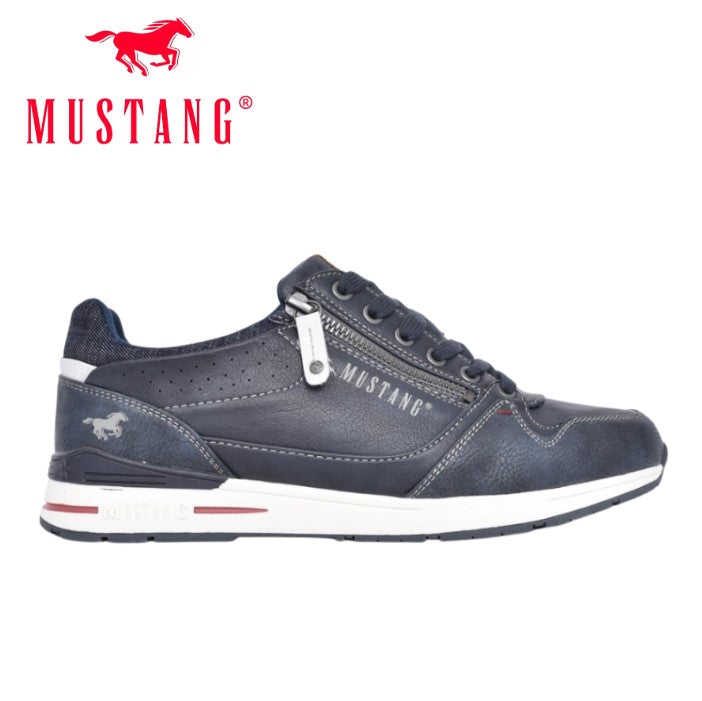 Mustang Side Zip Casual Navy Runners Navy