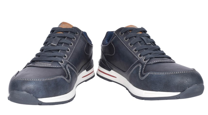 Mustang Side Zip Casual Navy Runners Navy