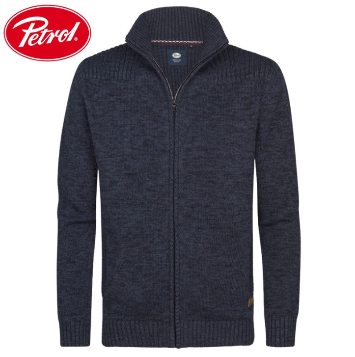 Petrol Gambell Full Zip Navy Knit Navy