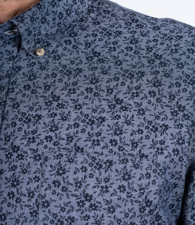 Pre End Chris Print Sapphire Shirt Navy
