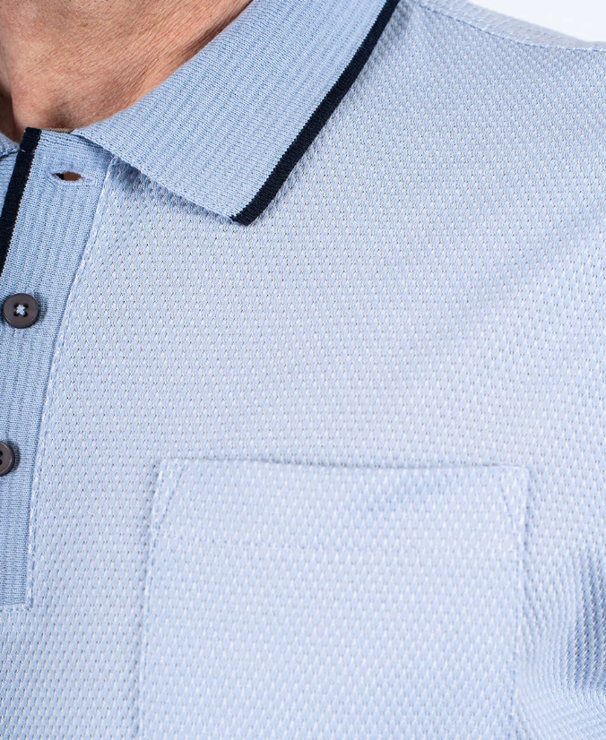 Pre End Hester Tipped Blue Polo Shirt Blue