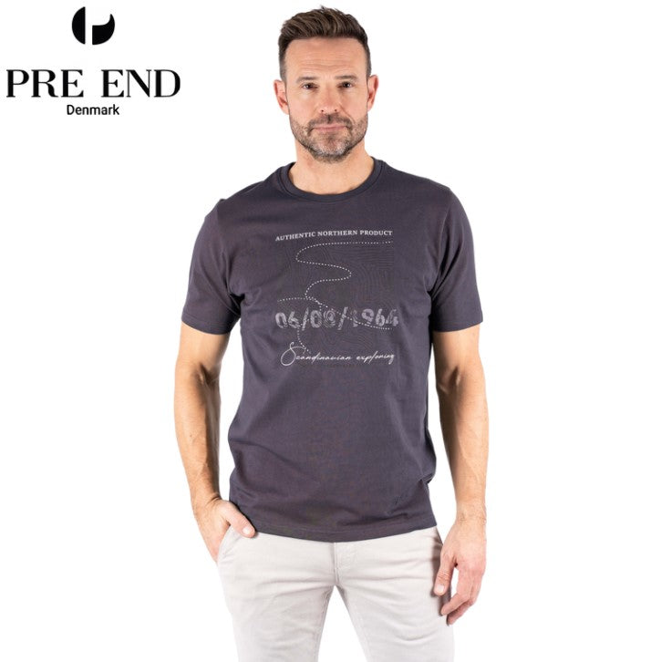 Pre End James Logo Dark Navy T-Shirt Navy