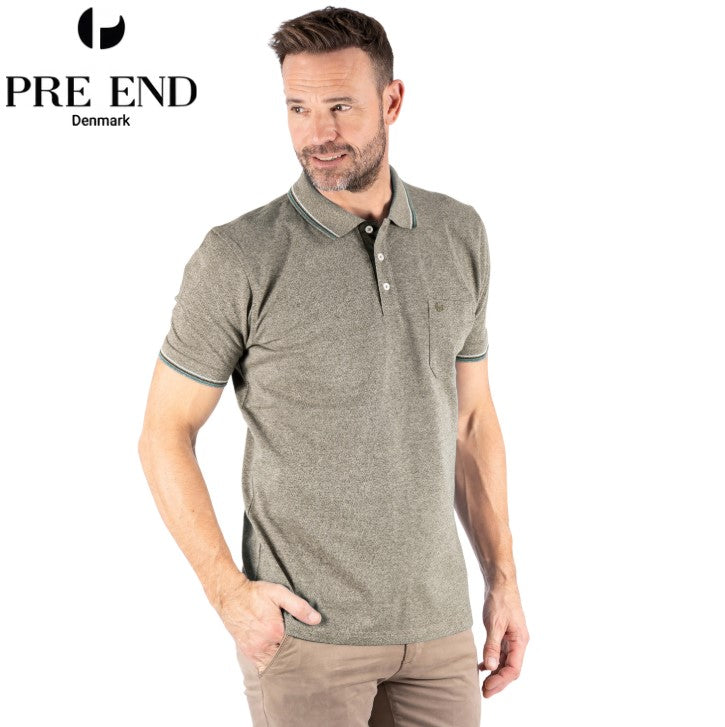 Pre End Jones Tipped Green Polo Shirt Green