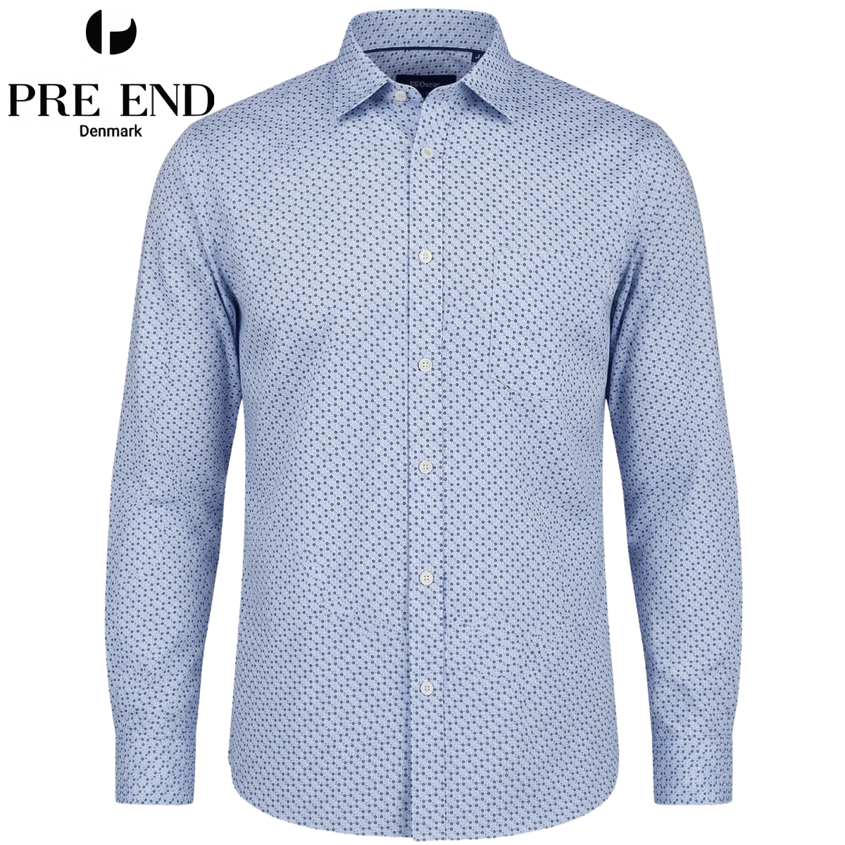 Pre End Oscar Print Blue Shirt Blue
