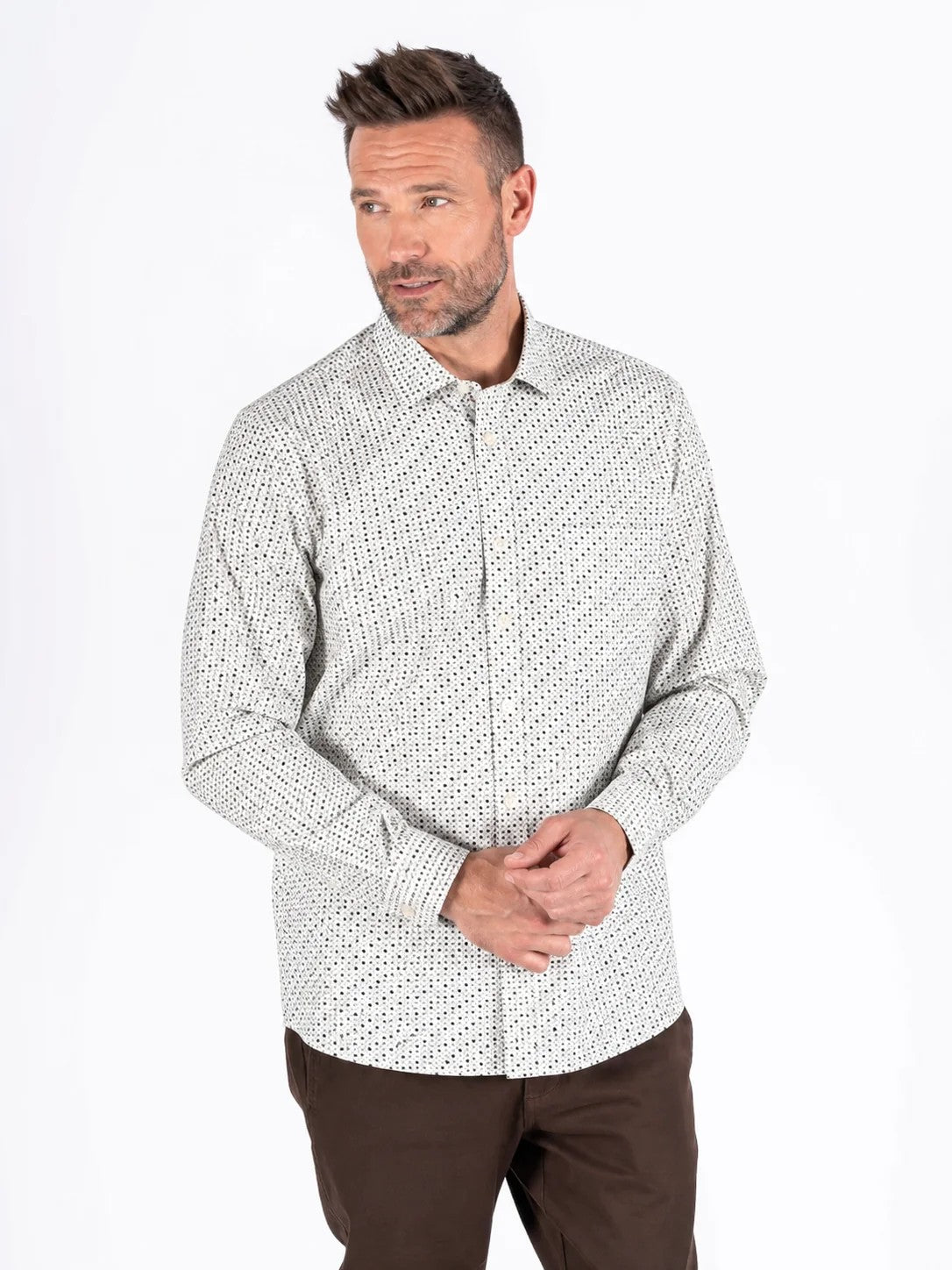 Pre End Oscar Print White Shirt White