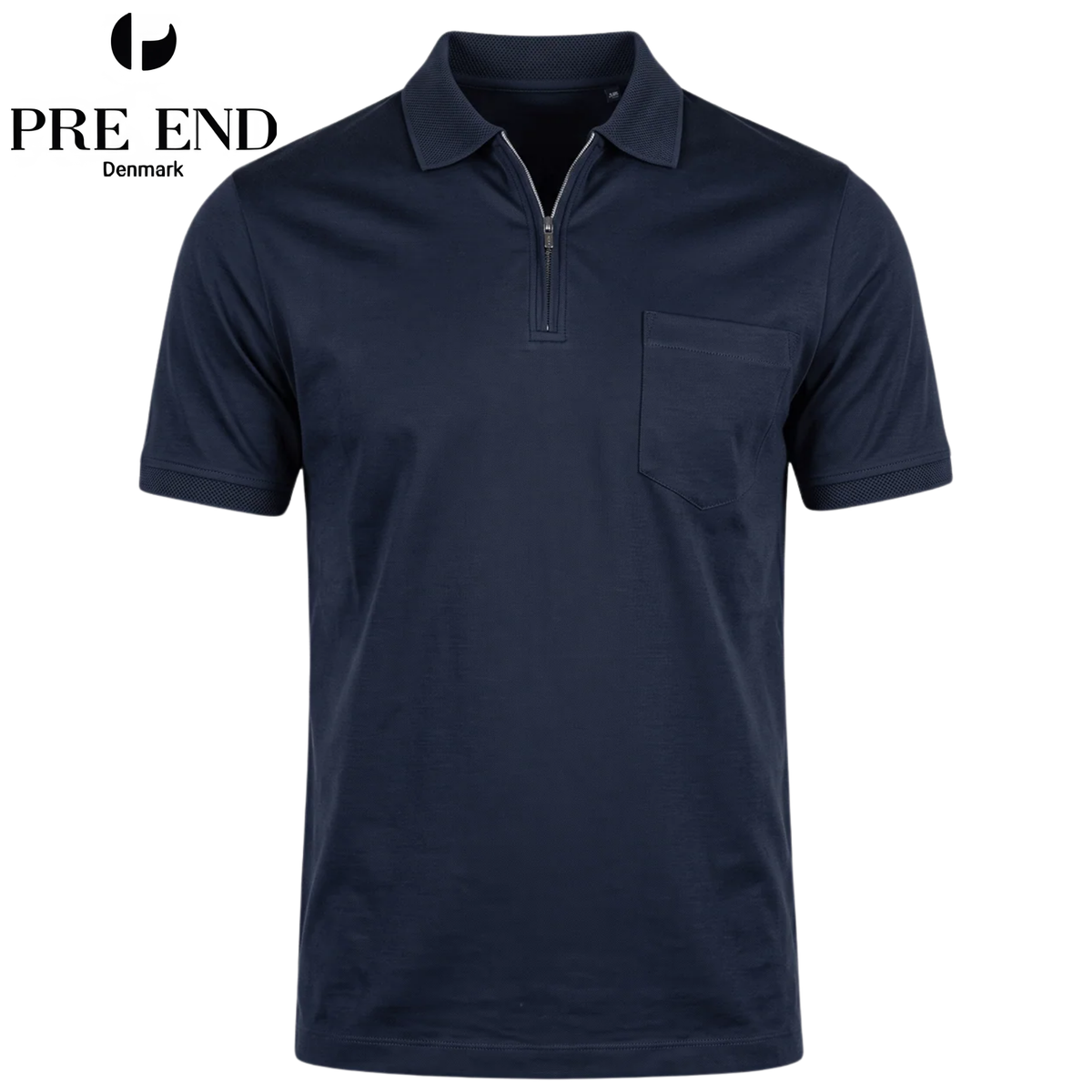 Pre End Sailor Zip Navy Polo Shirt Navy