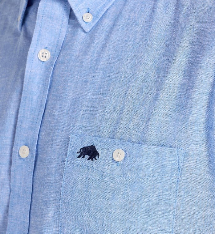 Raging Bull Classic Blue Linen S/S Shirt Blue