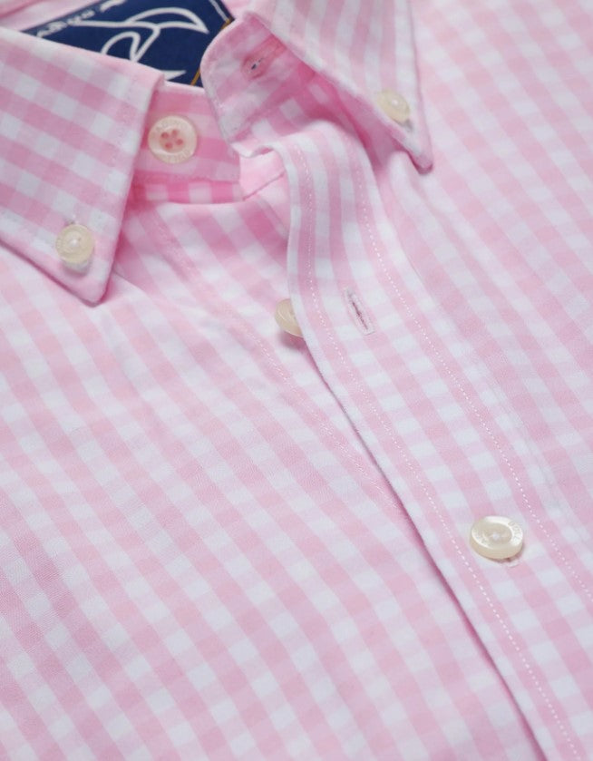 Raging Bull Gingham Check Shirt Pink