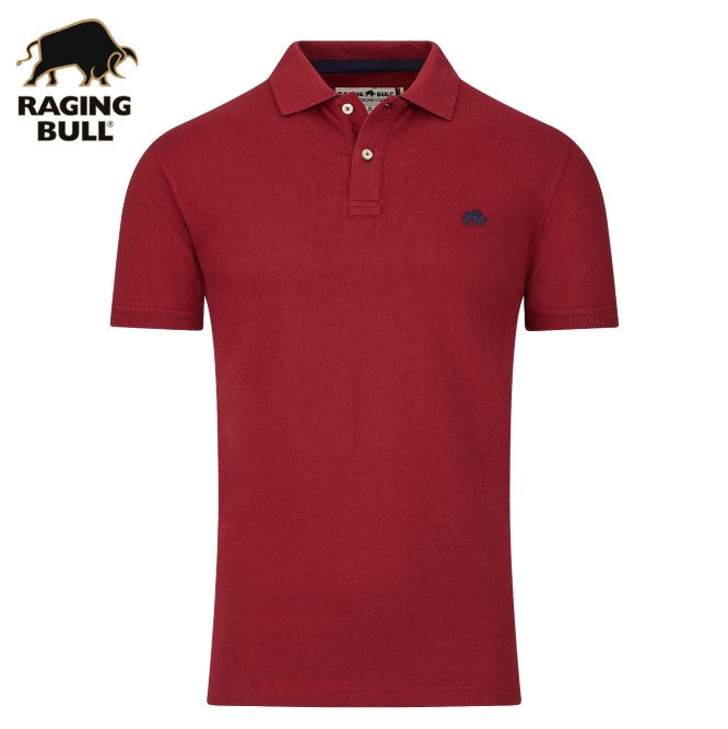 Raging Bull Organic Claret Polo Shirt Wine
