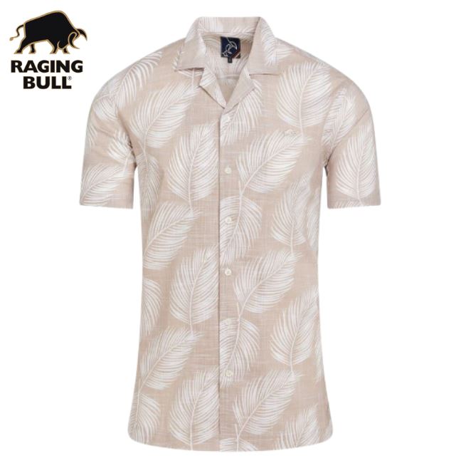 Raging Bull Palm Leaf Sand Shirt Brown