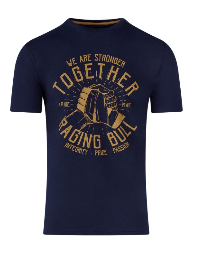 Raging Bull Stronger Together Navy Tee Navy
