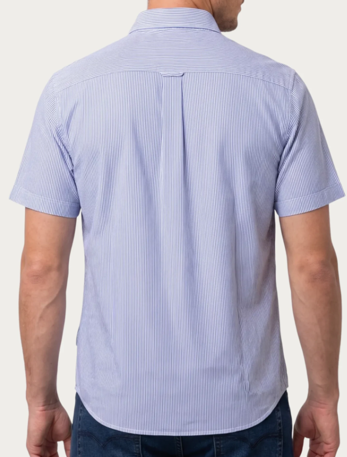Raging Bull Orleans Short Sleeve Shirt Blue