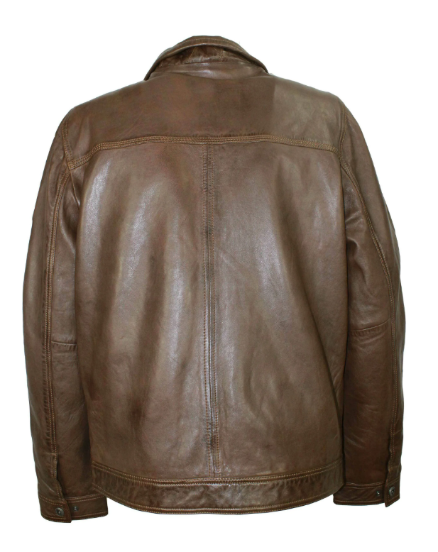 Redpoint Brice Tobacco Leather Jacket Brown