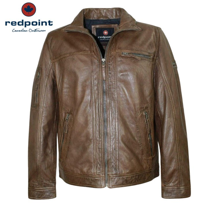 Redpoint Brice Tobacco Leather Jacket Brown