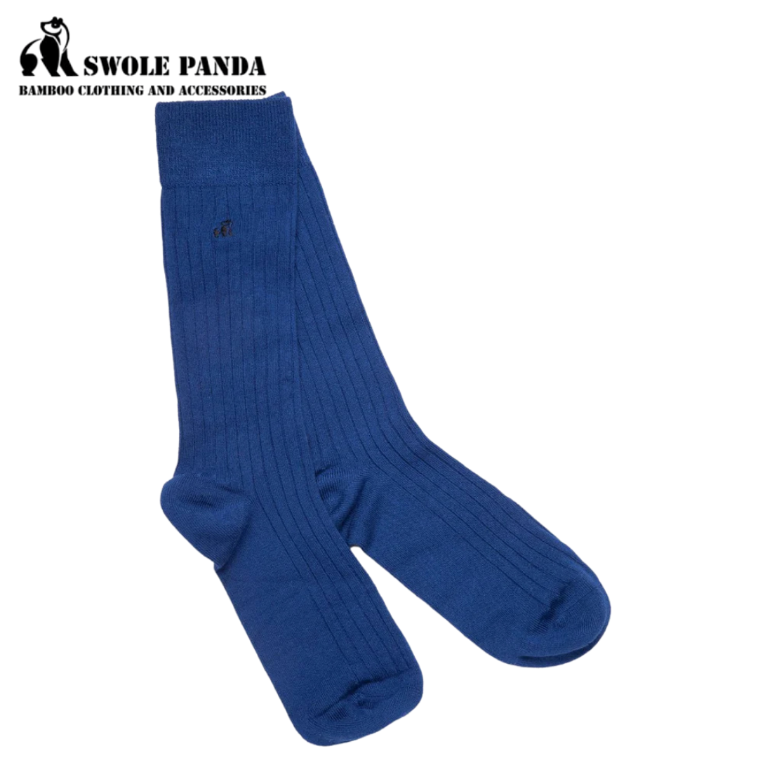 Swole Panda Bamboo Royal Blue Socks Blue