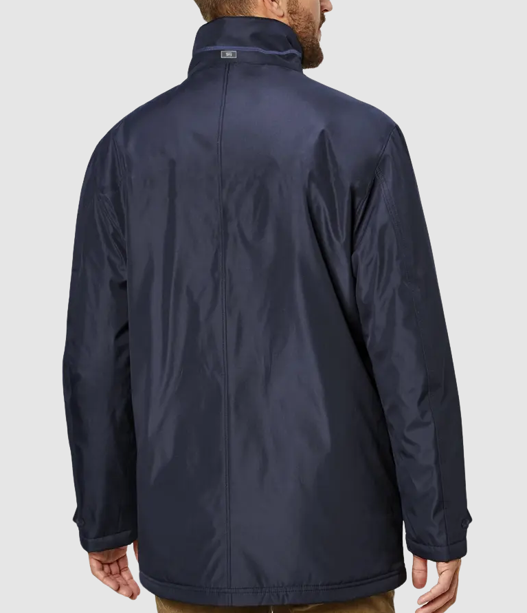 S4 North Star Navy Zip Trench Coat Navy