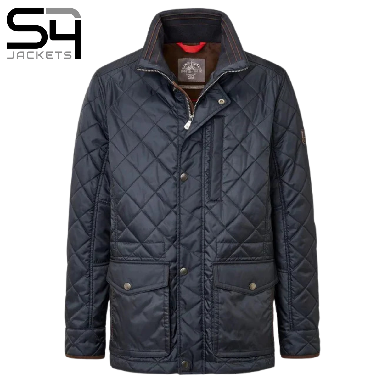 S4 Vegas Quilted Navy Zip Jacket Navy