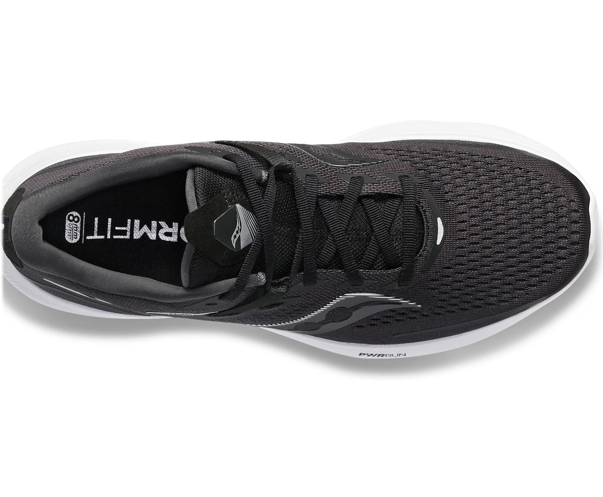 Saucony Ride 15 Black Laced Runners Black