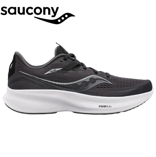 Saucony Ride 15 Black Laced Runners Black