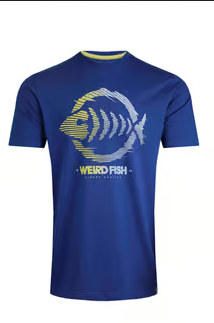 Weird Fish Cobalt Blue Print T-Shirt Blue