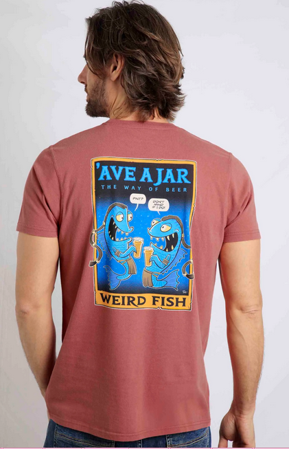 Weird Fish Ave A Jar Tee Pink