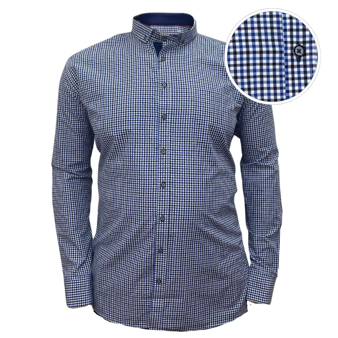 Mc Ivor Shane Blue Check Shirt Blue