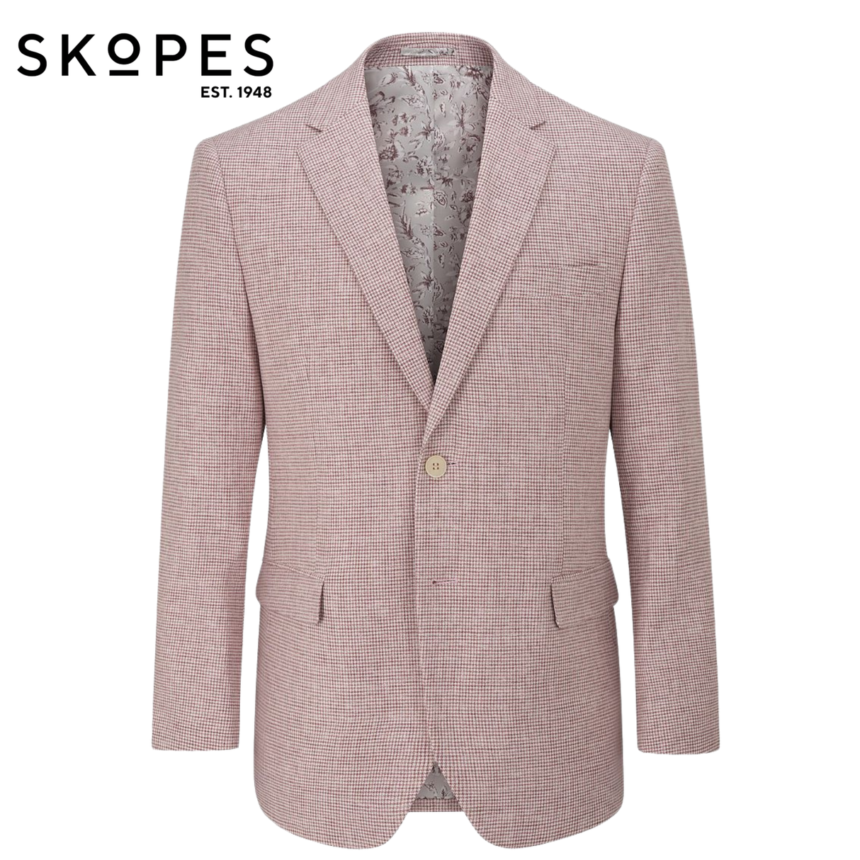 Skopes Aurelio Berry Houndstooth Jacket Red
