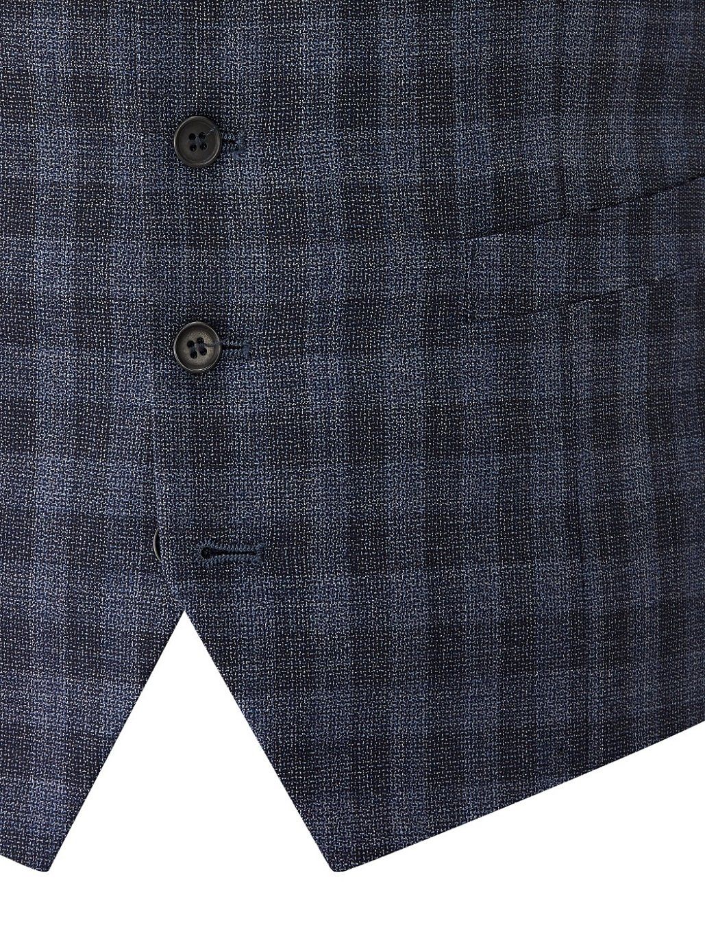 Skopes X-Long Barletta Check Waistcoat Blue