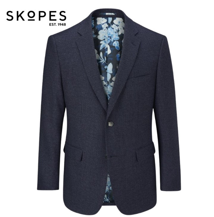 Skopes Boyd Navy Puppytooth Jacket Navy