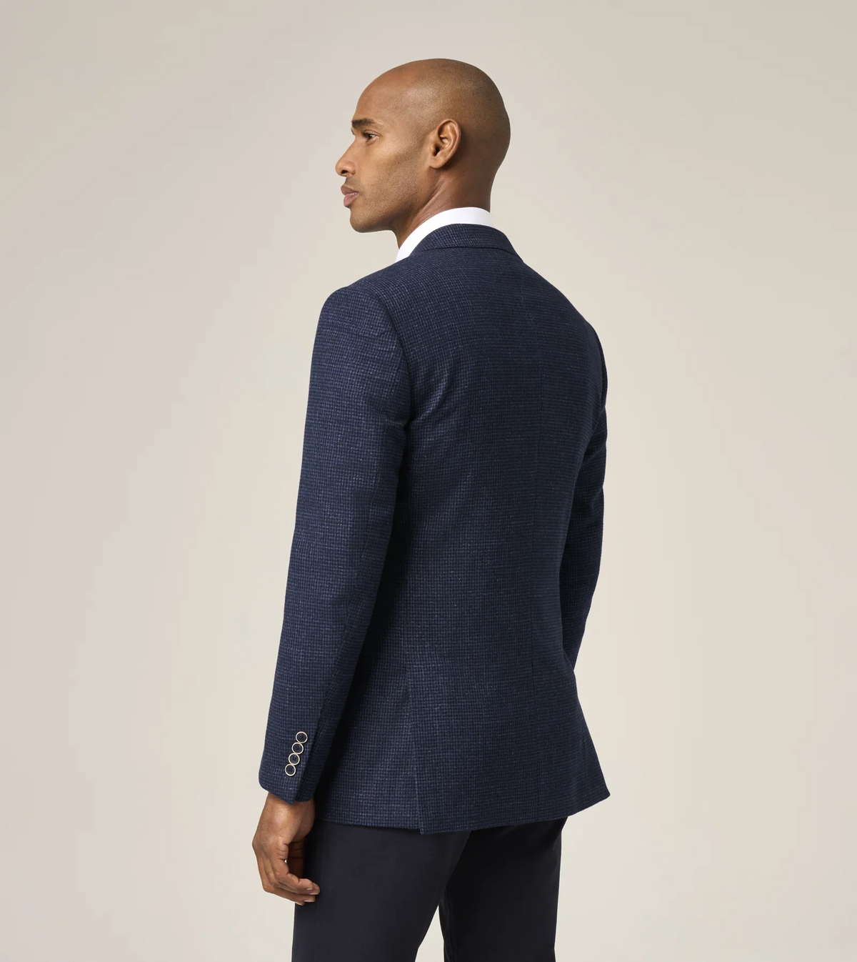 Skopes Dawlish Navy Puppytooth Jacket Navy