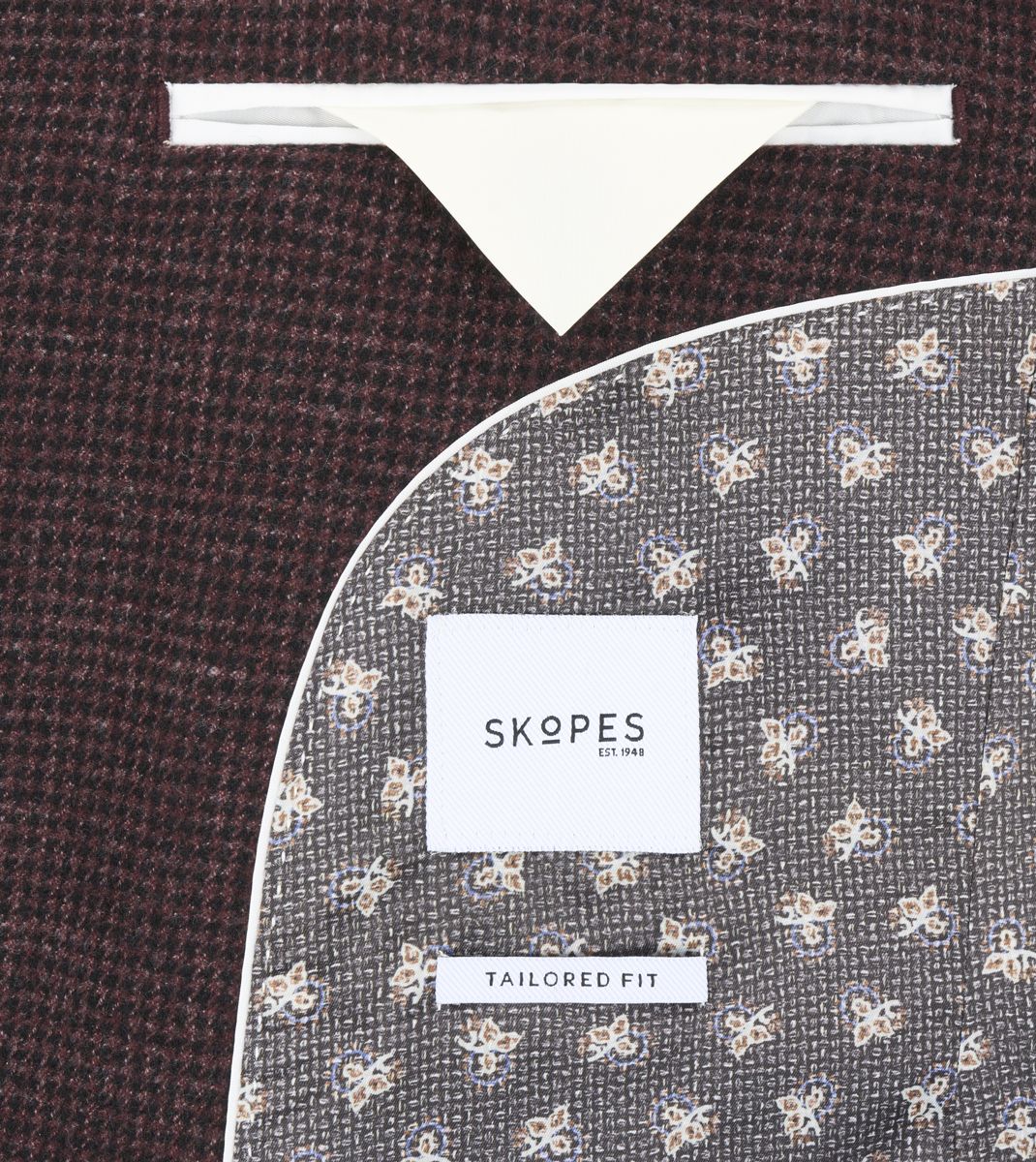 Skopes Dawlish Wine Puppytooth Jacket Wine