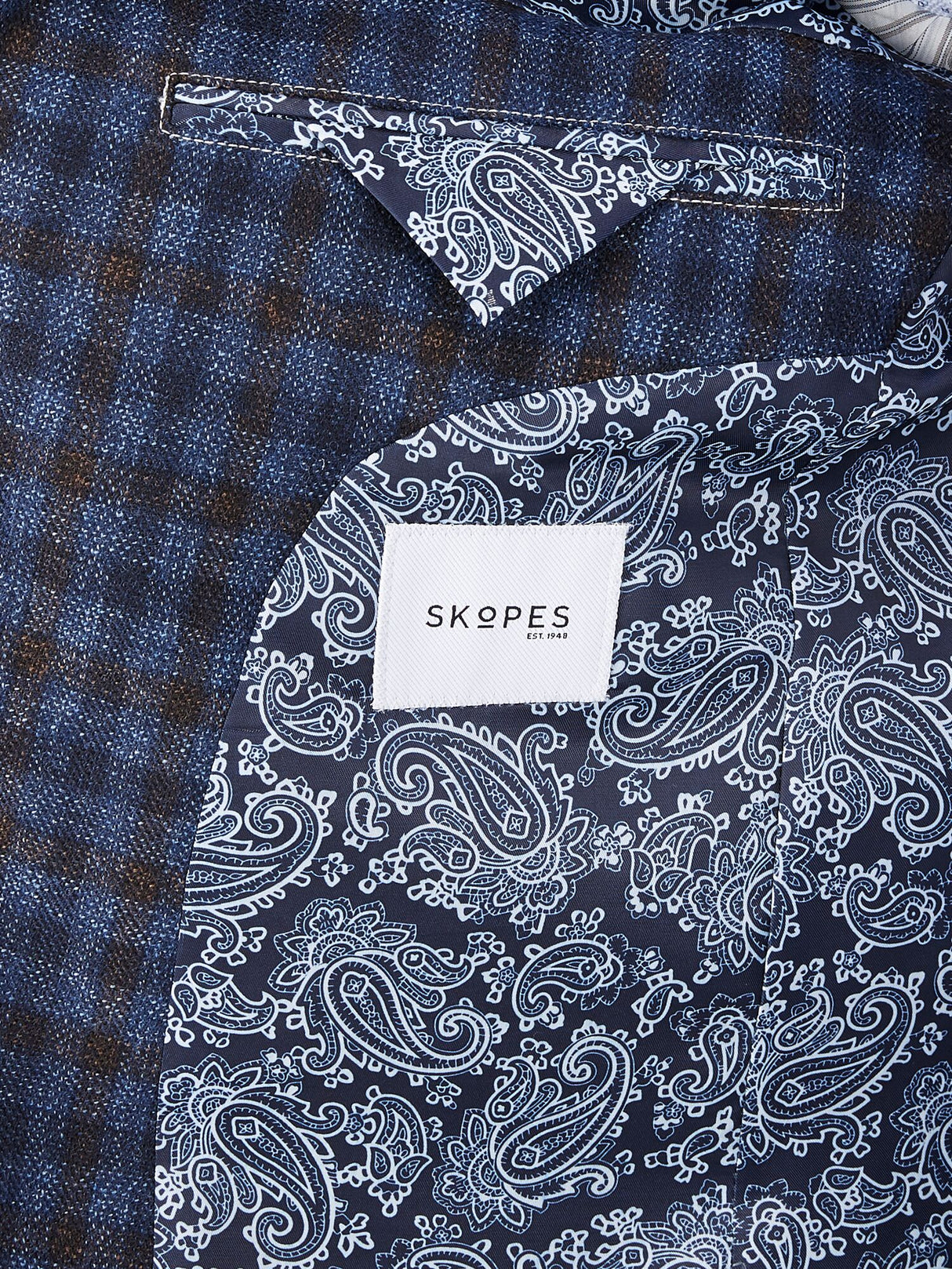Skopes Tal Delamere Check Sports Jacket Blue
