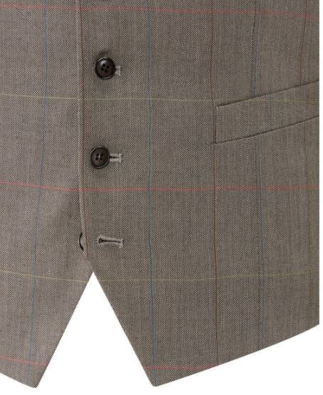 Skopes Dunstall X-Long Check Waistcoat Blue