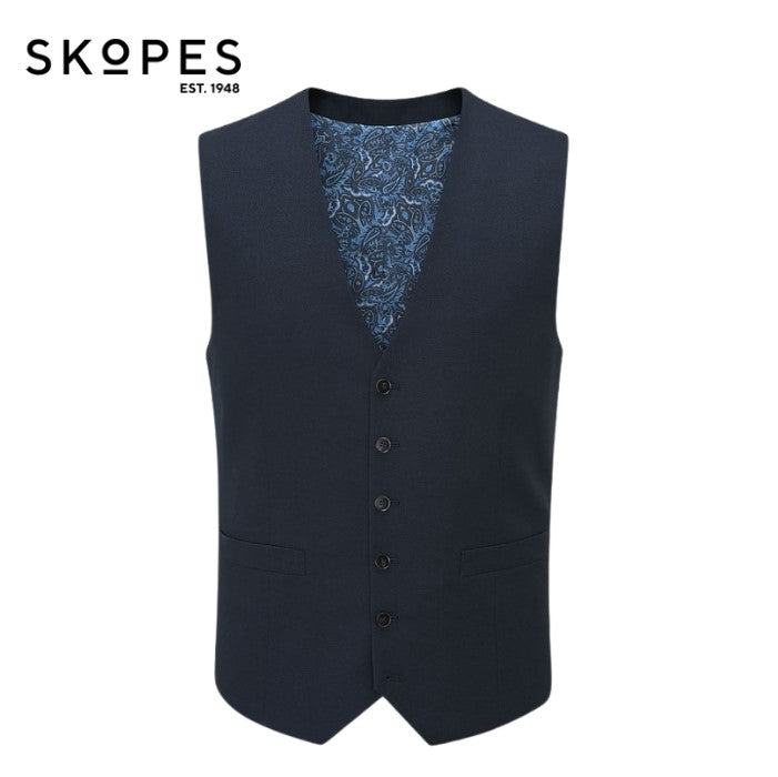 Skopes Harcourt Ink X-Long Waistcoat Navy