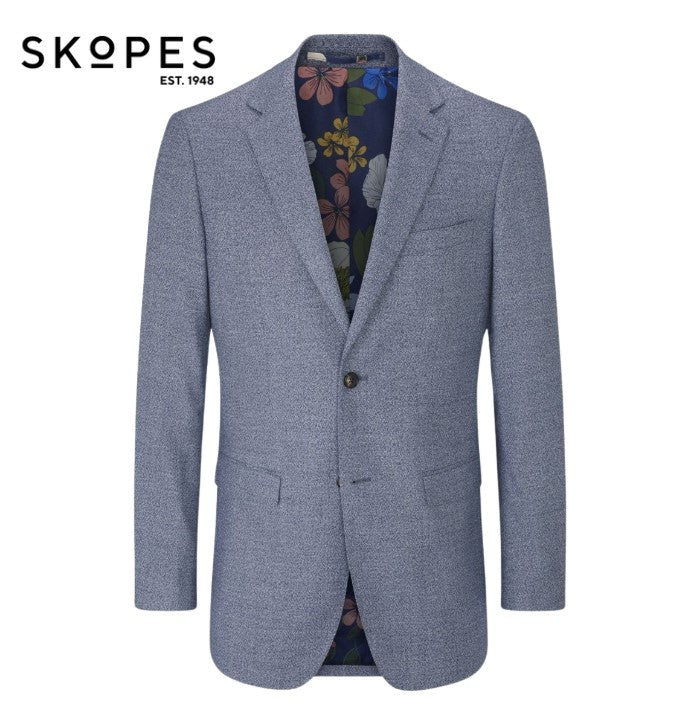 Skopes Jodrell Marl Tweed Effect Jacket Blue