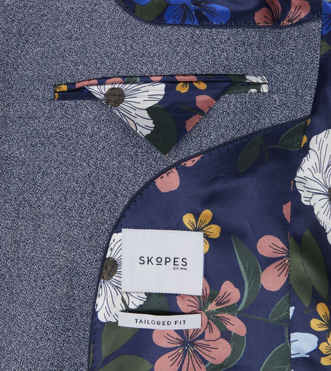 Skopes Jodrell Marl Tweed Effect Jacket Blue