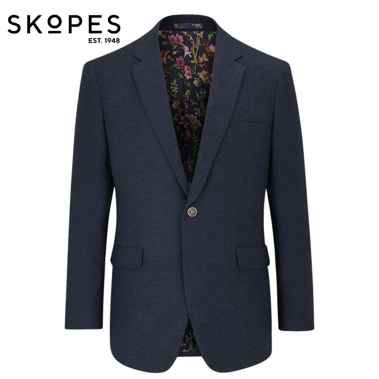 Skopes Jude Herringbone Navy Jacket Navy