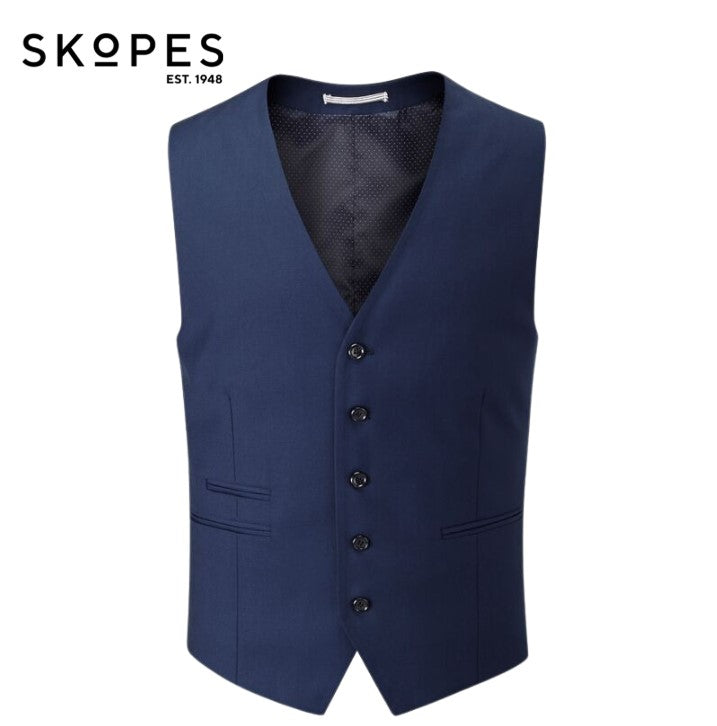 Skopes Kennedy Blue Suit Waistcoat Blue