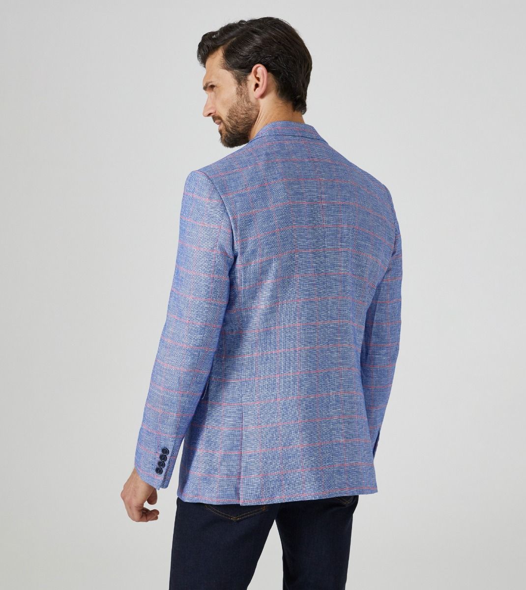 Skopes Mcilroy Blue/Pink Check Jacket Pink