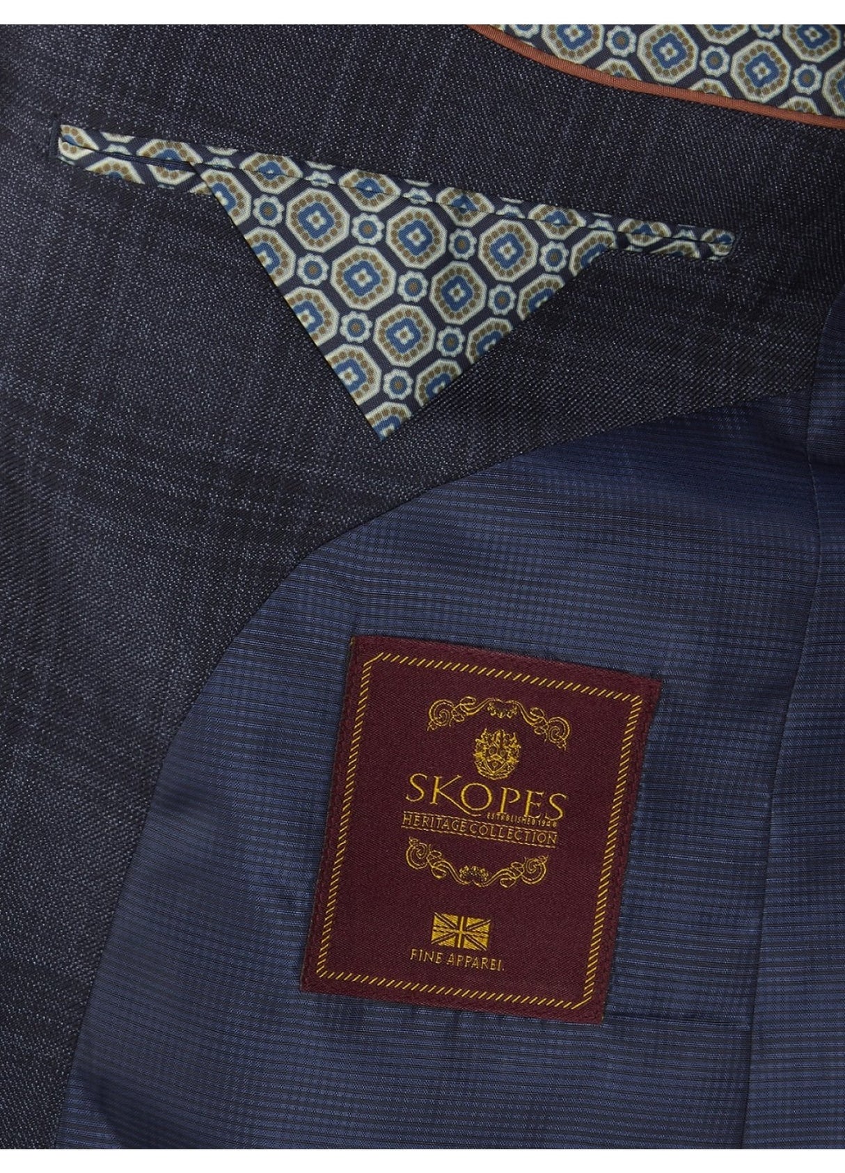 Skopes Mosley Blue Check Sports Jacket Blue
