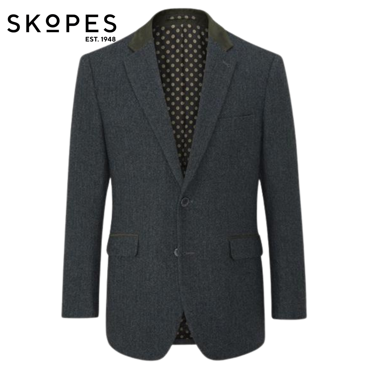 Skopes Newsam Teal Tweed Jacket Green