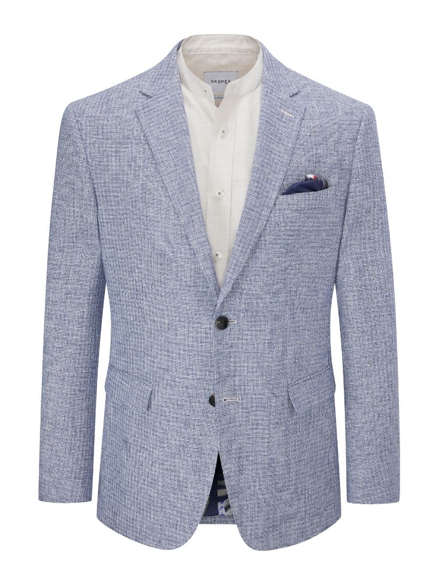 Skopes Portale Blue Basketweave Jacket Blue